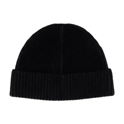 Black Wool Beanie Hat