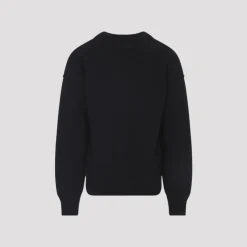 Black Wool V-Neck Cardigan AW25