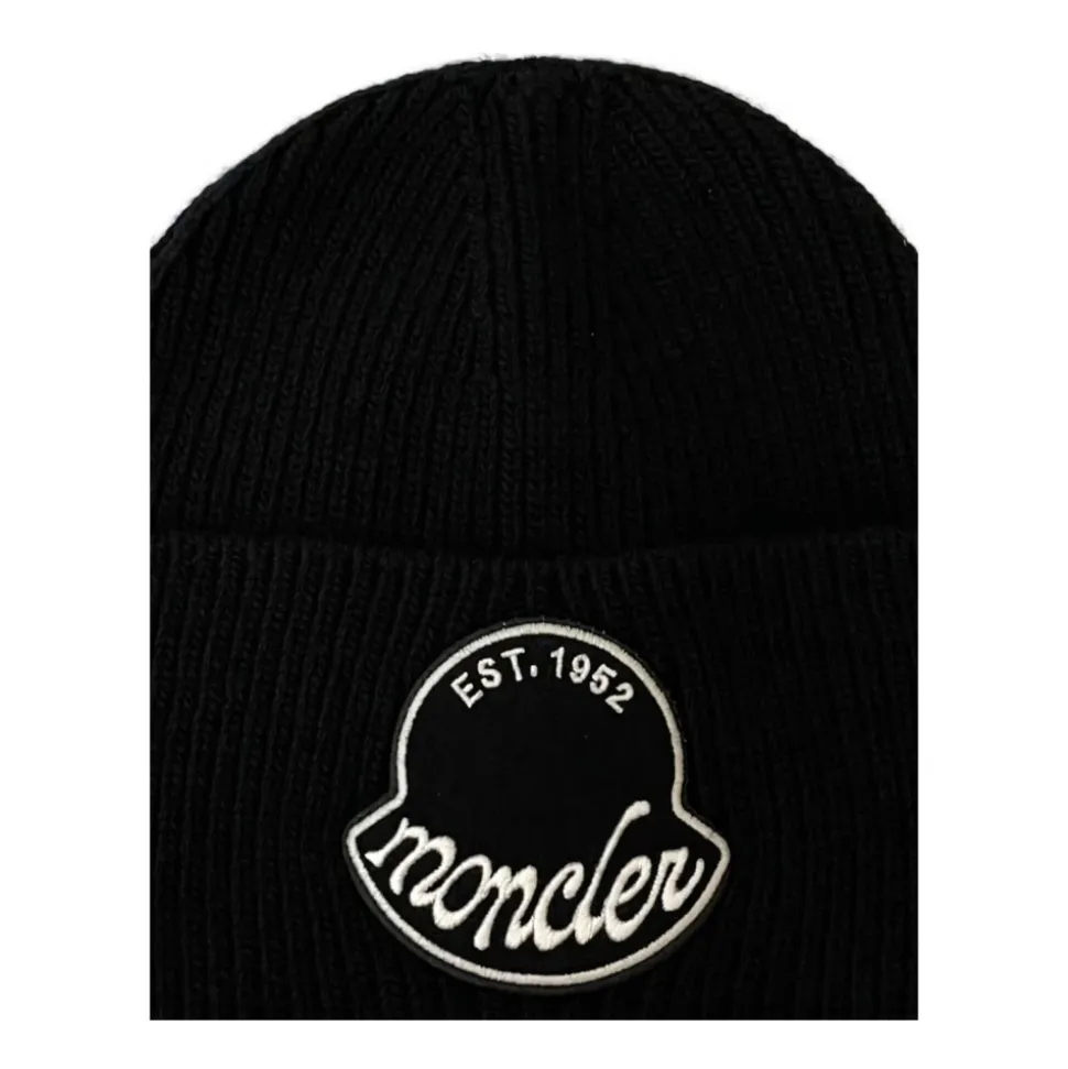 Black Wool Winter Hat