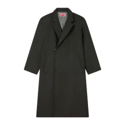 Black Wool Wrap Coat