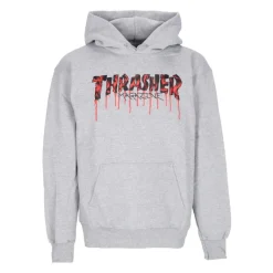Blood Drip Hoodie Light Steel/Red