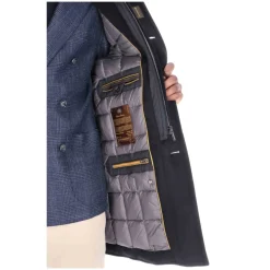 Blue Beaver Wool Cashmere Down Jacket