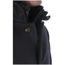Blue Beaver Wool Cashmere Down Jacket