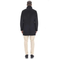 Blue Beaver Wool Cashmere Down Jacket