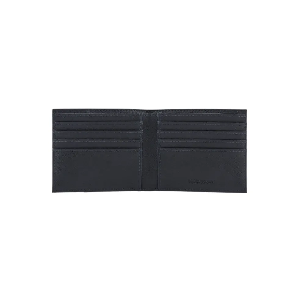 Blue Bifold Wallets with Internal Compartments