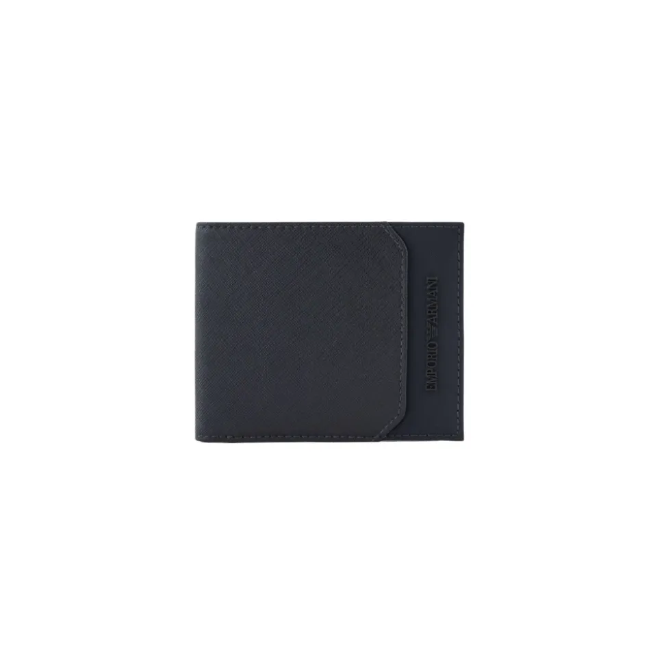 Blue Bifold Wallets with Internal Compartments