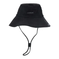 Blue Bucket Hat with Logo Lettering