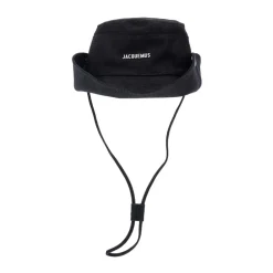 Blue Bucket Hat with Logo Lettering