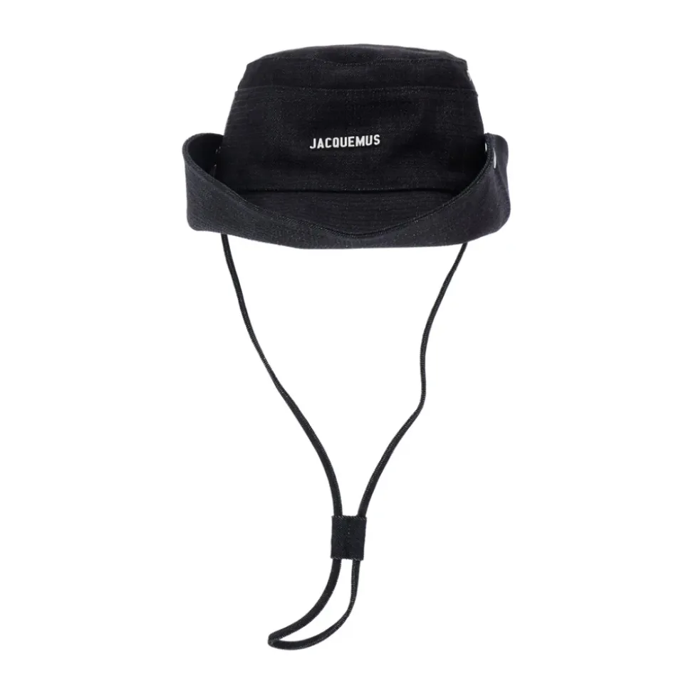 Blue Bucket Hat with Logo Lettering