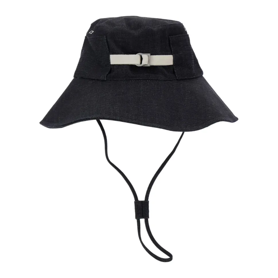 Blue Bucket Hat with Logo Lettering