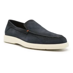 Blue Casual Closed Loafers