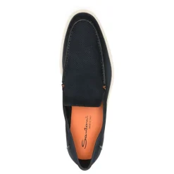 Blue Casual Closed Loafers