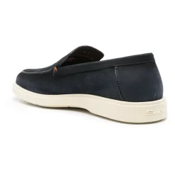 Blue Casual Closed Loafers