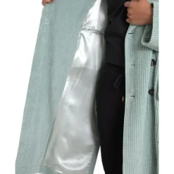 Blue Corduroy Trench Coat Jacket