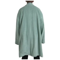 Blue Corduroy Trench Coat Jacket