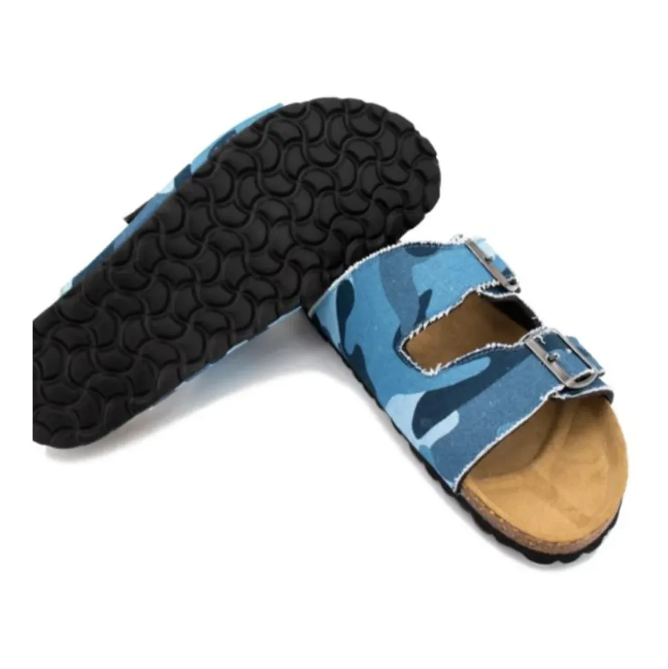 Blue Cotton Sandals