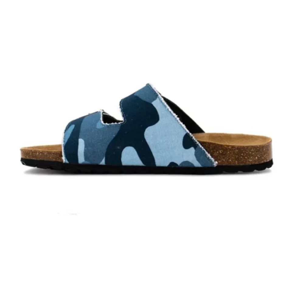 Blue Cotton Sandals
