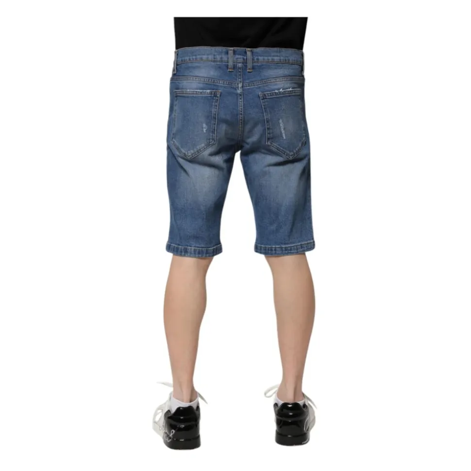 Blue Denim Bermuda Shorts