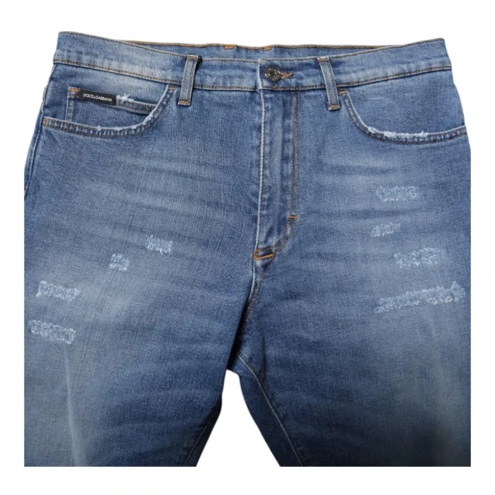 Blue Denim Bermuda Shorts