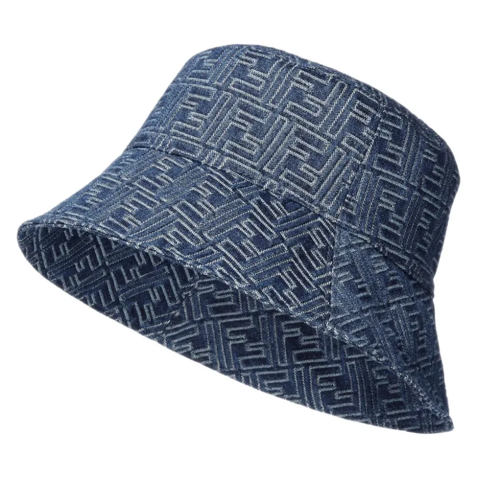 Blue Denim Bucket Hat Made in Italy