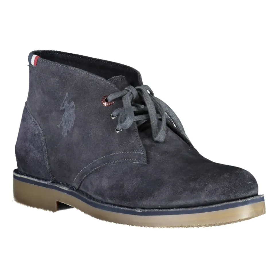 Blue Lace-Up Boots Mens Footwear