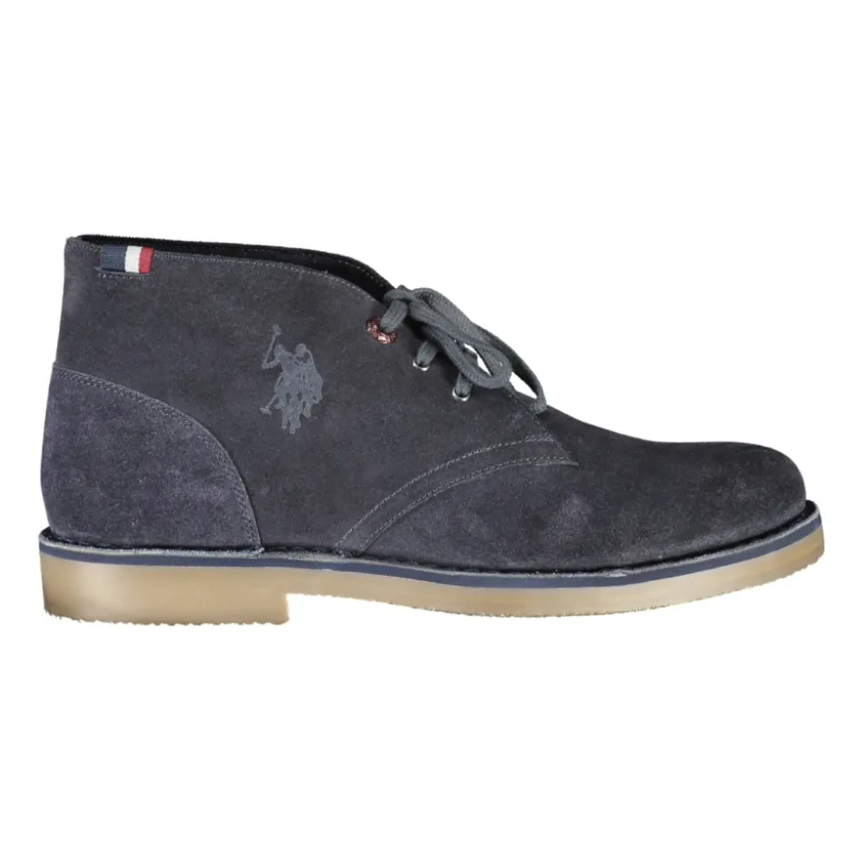 Blue Lace-Up Boots Mens Footwear