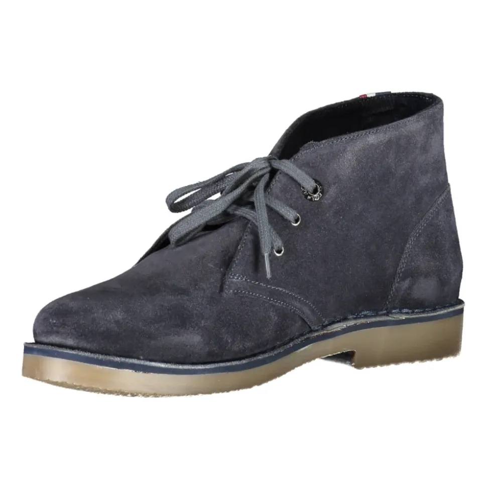Blue Lace-Up Boots Mens Footwear