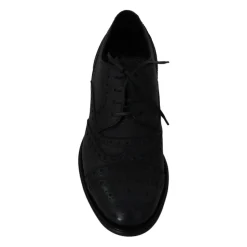 Blue Leather Wingtip Dress Shoes