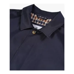 Blue Men's Trench Coat