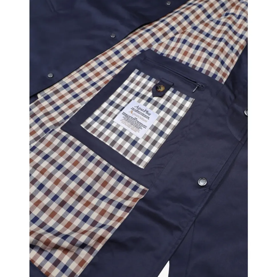 Blue Men's Trench Coat