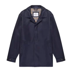 Blue Men's Trench Coat