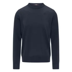 Blue Merino Wool Crew Neck Sweater