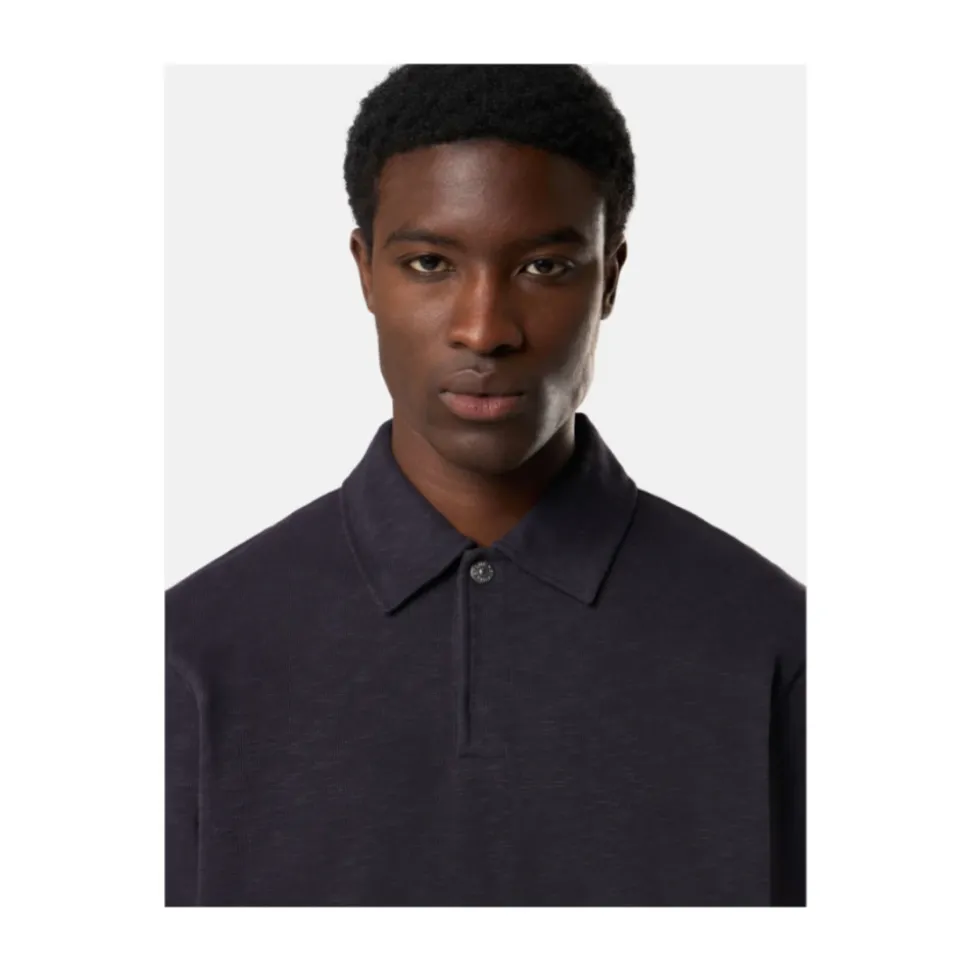 Blue Polo Sweatshirt in Heavy Cotton