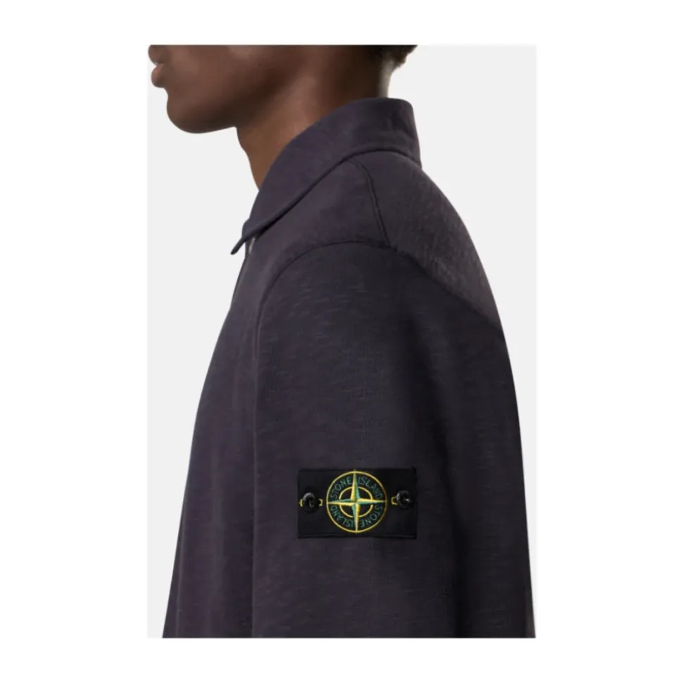 Blue Polo Sweatshirt in Heavy Cotton