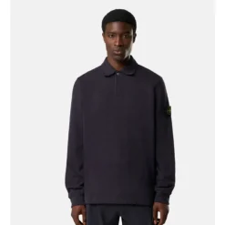 Blue Polo Sweatshirt in Heavy Cotton