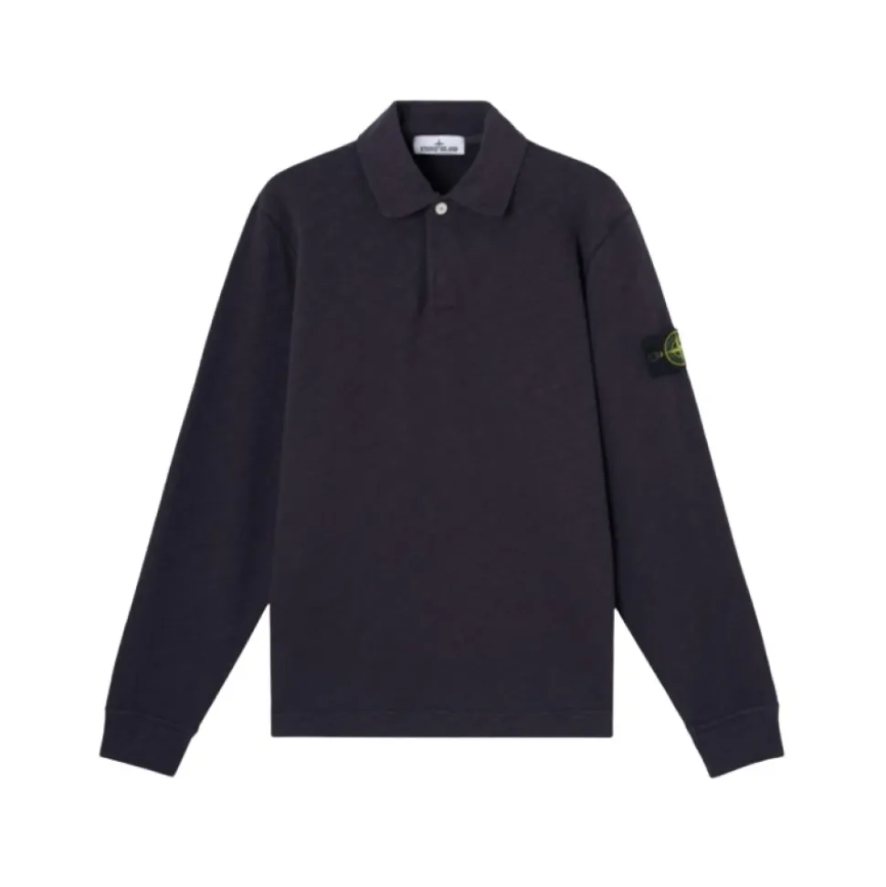 Blue Polo Sweatshirt in Heavy Cotton