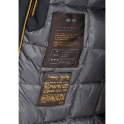 Blue Quilted Down Coat