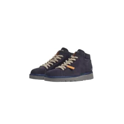 Blue Suede Ankle Boots