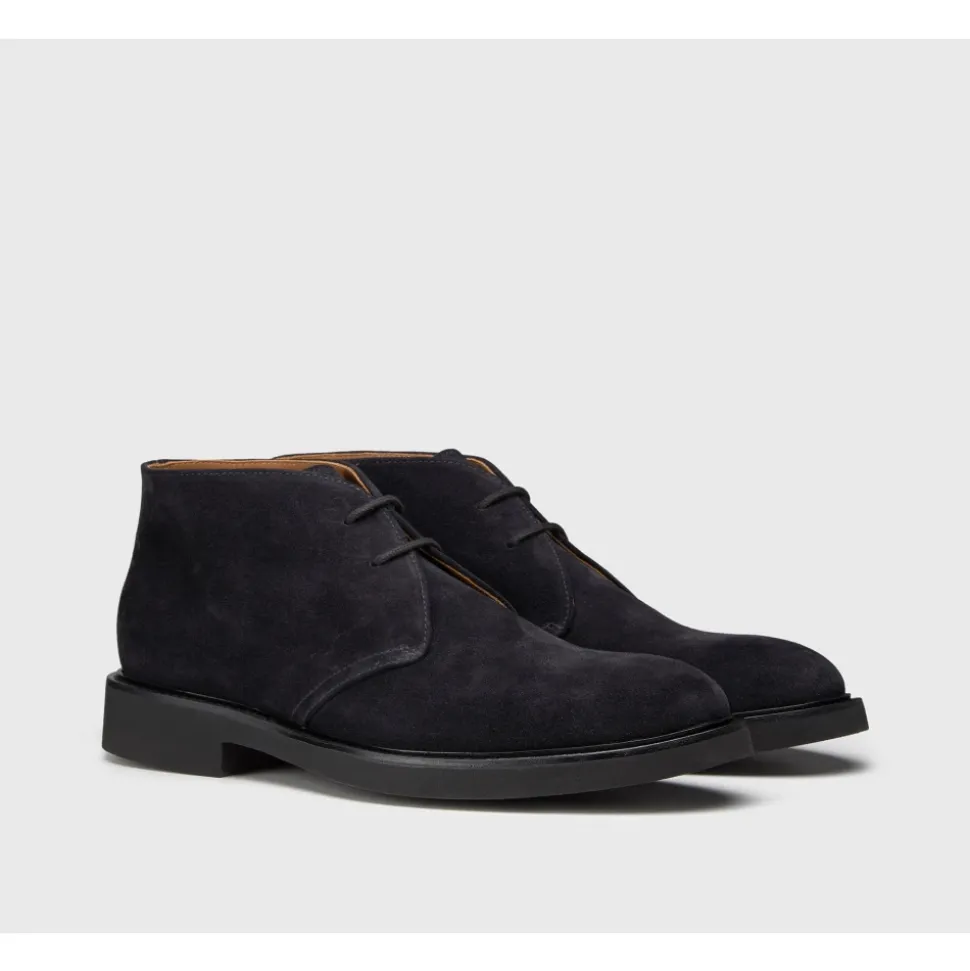 Blue suede Desert boots