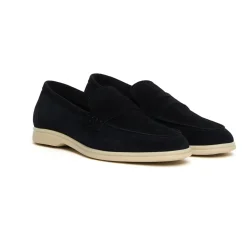 Blue Suede Loafer Shoe