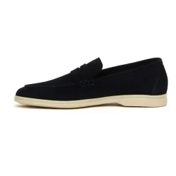 Blue Suede Loafer Shoe