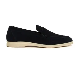 Blue Suede Loafer Shoe