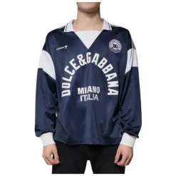 Blue White Milano Long Sleeve Jersey T-shirt