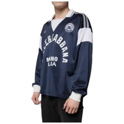 Blue White Milano Long Sleeve Jersey T-shirt
