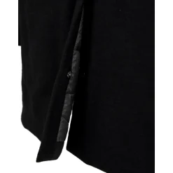 Blue Zip Front Coat Pockets Split