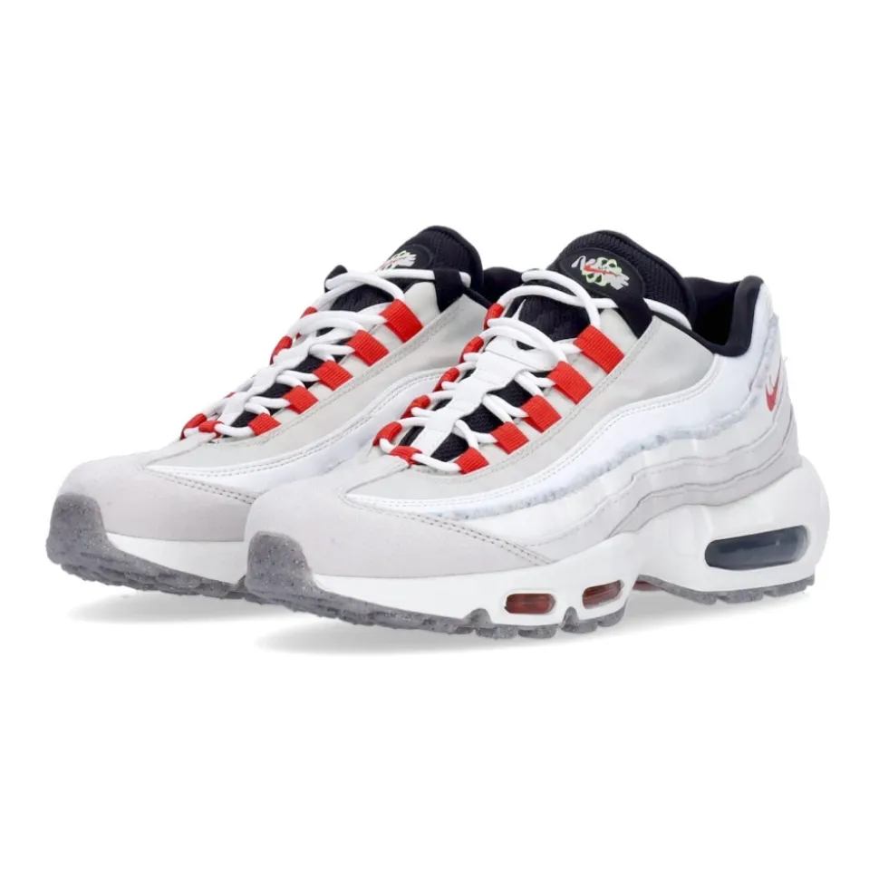 Bone Red Black Low Sneaker