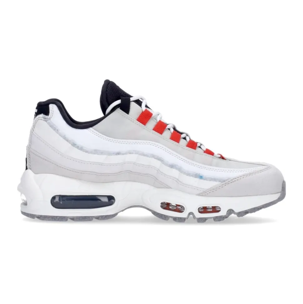 Bone Red Black Low Sneaker