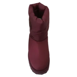 Bordeaux Nylon Boots Padded Mid Shoes