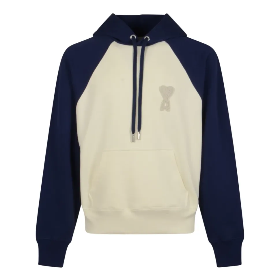 Boxy Fit Hoodie With Ami De Coeur Knitted Patch