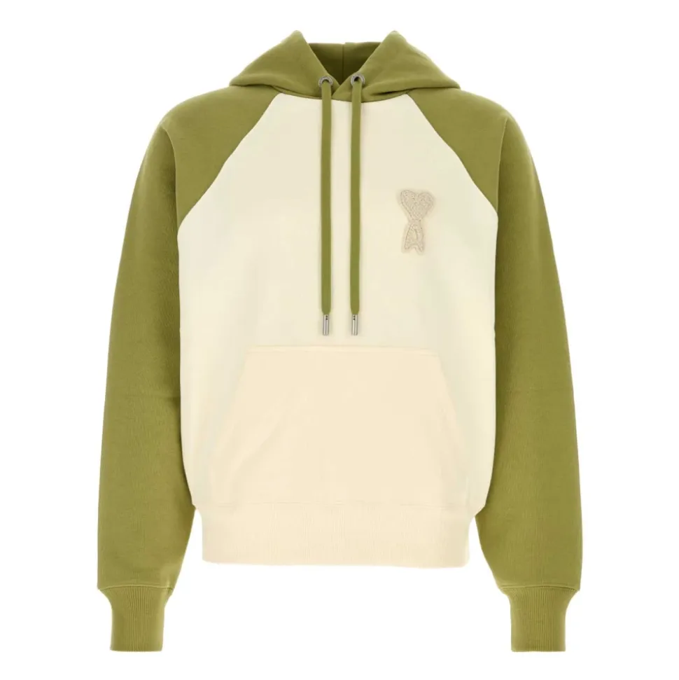 Boxy Fit Hoodie With Ami de Coeur Knitted Patch